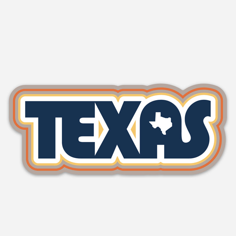 Retro Texas Vinyl Sticker by Gusto Graphic