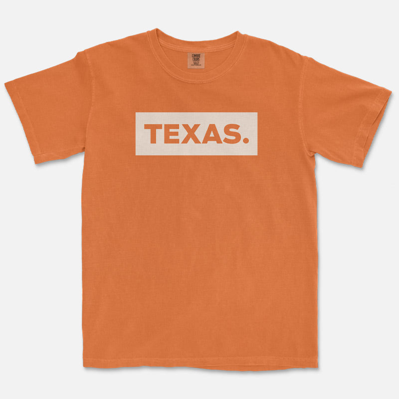 Texas font styled in a bold block design